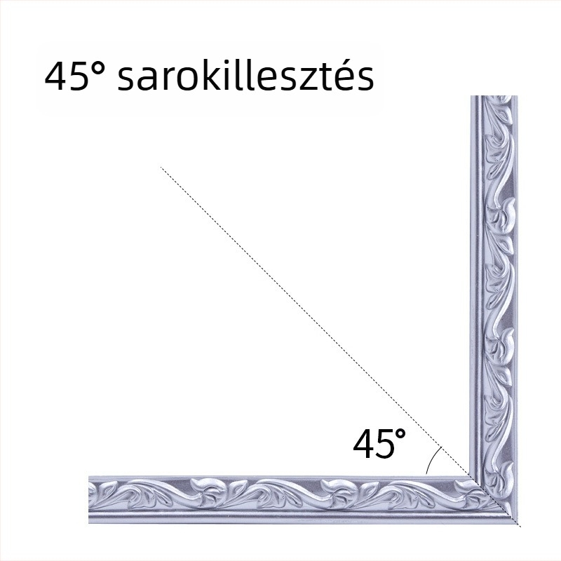 Új 2,5 cm-es PVC puha dekoratív profil PU- és gipsz díszítéssel keretekhez, mennyezetekhez és tükrökhöz