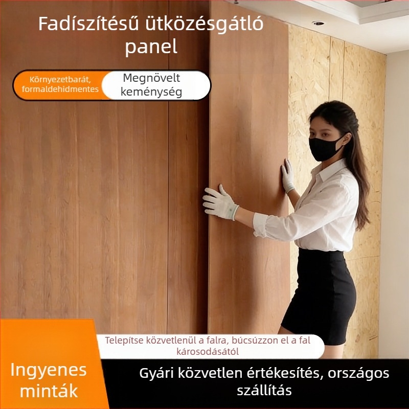 Ütésálló fa dekorpanelek karbon-kristály táblával a nappali és a hálószoba akcentfalaihoz