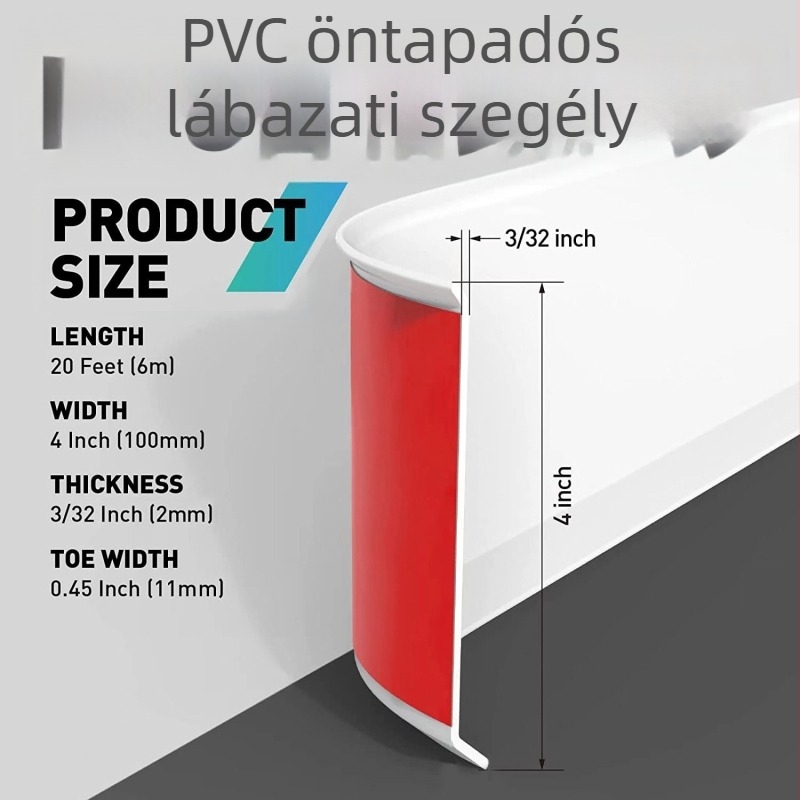 PVC puha önadhéziós lábazat és falikialakítás, gumis és műanyag díszléc, modern minimalizmus