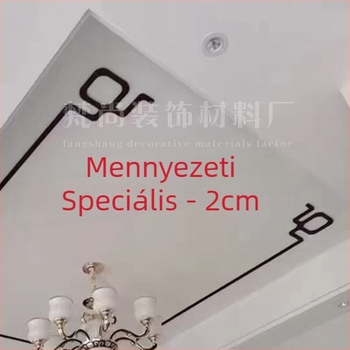 2 cm-es mennyezeti sarok virág panel, kínai stílusú, fa imitáció, nappali, sík panel