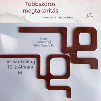 2 cm-es mennyezeti sarok virág panel, kínai stílusú, fa imitáció, nappali, sík panel