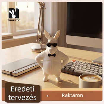 PLA 3D nyomtatott szamár asztali dísz szemüveggel