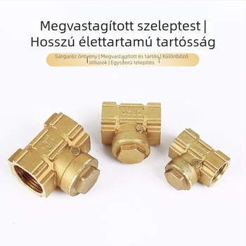 Rifeng réz visszacsapó szelep, diafragmatikus típus, 1 hüvelyk, egyenes áramlás