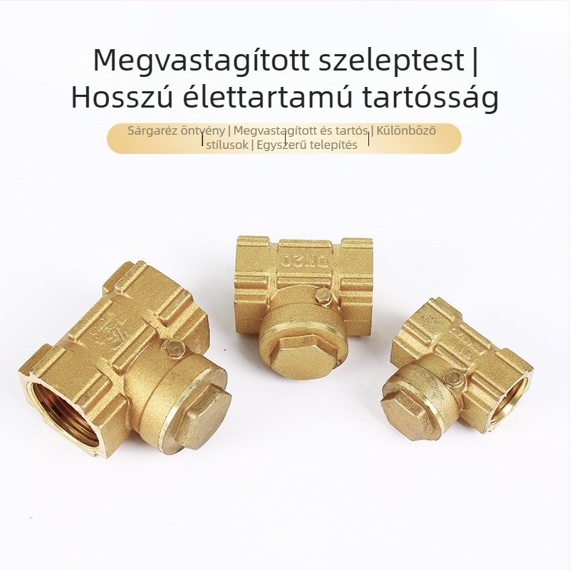 Rifeng réz visszacsapó szelep, diafragmatikus típus, 1 hüvelyk, egyenes áramlás