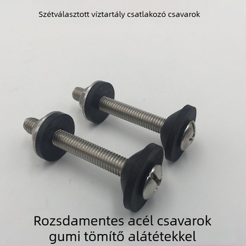 Szeparált WC-tartály csatlakozócsavarok, zárócsavarok WC-hez, belső gumitömítőgyűrű, rozsdamentes acél WC-ülőke