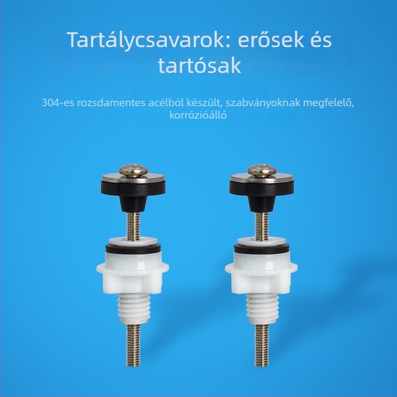 M6 mosdó tartály csavarok, 304 rozsdamentes acélból, különálló tartályhoz, csúszásmentes és szivárgás elleni