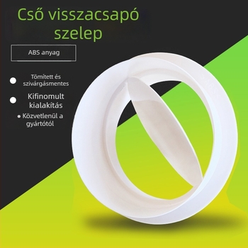ABS kör alakú szellőzőcső visszafolyásgátló szelep, egyirányú, fürdőszoba és konyha