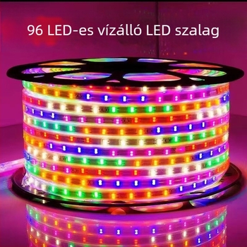 Kültéri 220V LED-szalag 2835, hat színű áramló fény az építészeti kültéri világításhoz