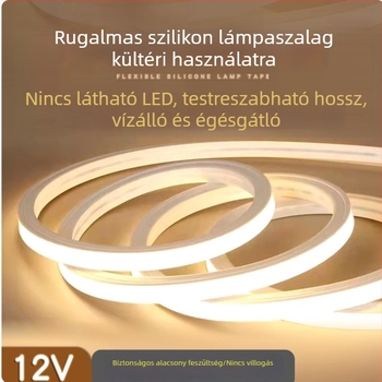 Silikon LED-szalag integrált extrudálással, beltéri és kültéri használatra, vízálló, lineáris ágyfény