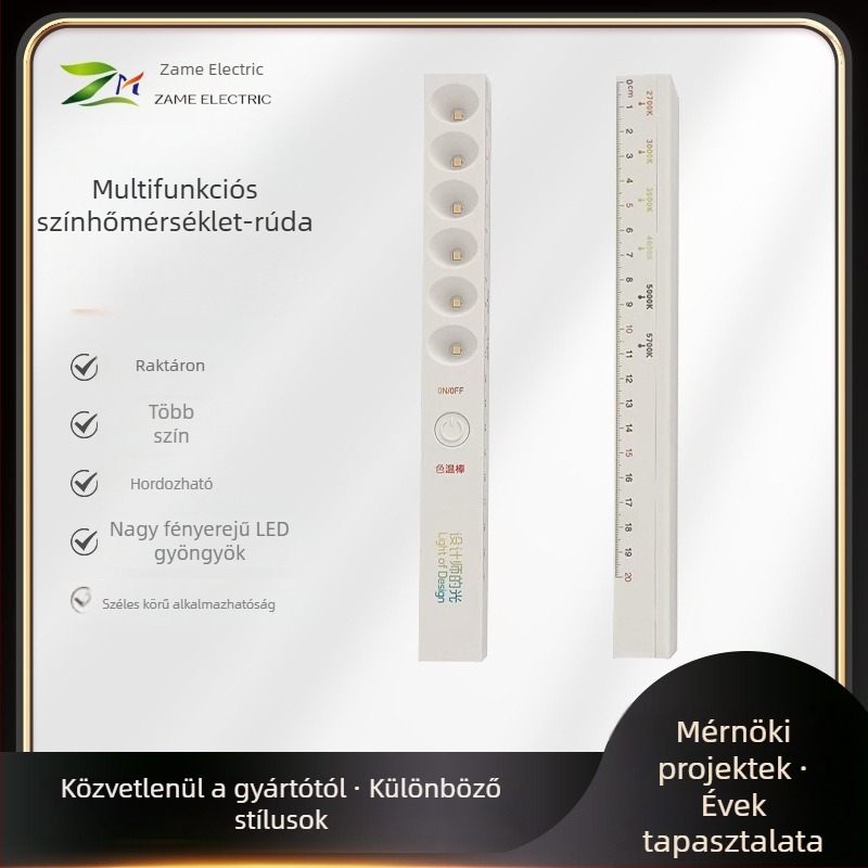Dizájnos színhőmérséklet kijelző rúdszerű LED spotlámpa – többfunkciós hőmérő