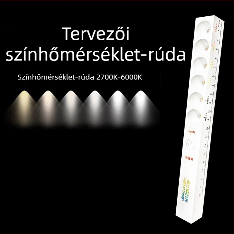 Dizájnos színhőmérséklet kijelző rúdszerű LED spotlámpa – többfunkciós hőmérő