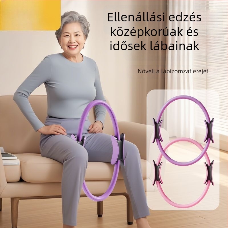 Pilates gyűrű a medencefenék formázásához és láberősítéshez – ellenálló kör edzés középkorúak és idősek számára