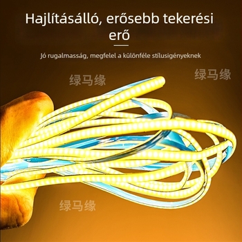 5 mm széles COB lineáris fény alumínium csatornába épített, 12/24 V, borospult és bemutató szekrényhez, vágásra alkalmas