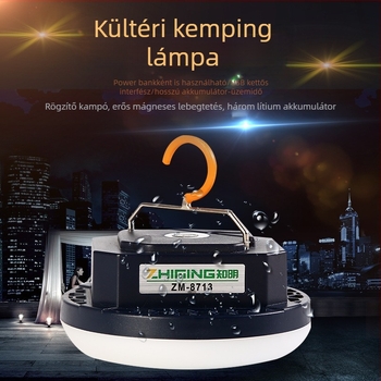 LED kempinglámpa sátorhoz – újratölthető, ultra-fényes, kültéri világítás, vészvilágítás