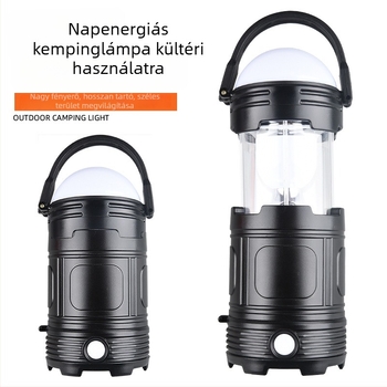 Hui Hong Kültéri kemping LED lámpa, USB újratölthető, hosszú üzemidő, nagy fényerő, hordozható