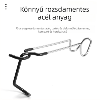 Új rozsdamentes acél csipesz-típusú akasztó kempinglámpákhoz — többfunkciós akasztó ruhákhoz, táskákhoz és szárító hálókhoz