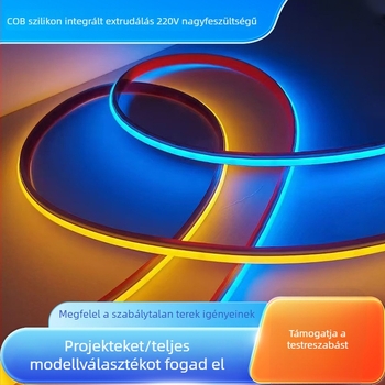 220V COB Szilikon Integrált LED-szalag a mennyezethez, rugalmas beltéri dekoráció