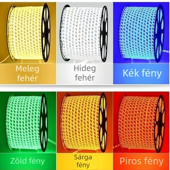 220V LED-szalag 2835, vízálló, rugalmas lineáris világítás kültéri és beltéri tájvilágításhoz