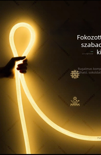 LED kör alakú szilikon fénycsík 360°-os megvilágítással, rugalmas kültéri lineáris szalag