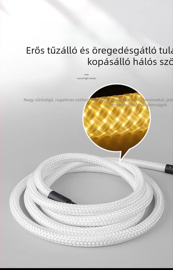 LED kör alakú szilikon fénycsík 360°-os megvilágítással, rugalmas kültéri lineáris szalag