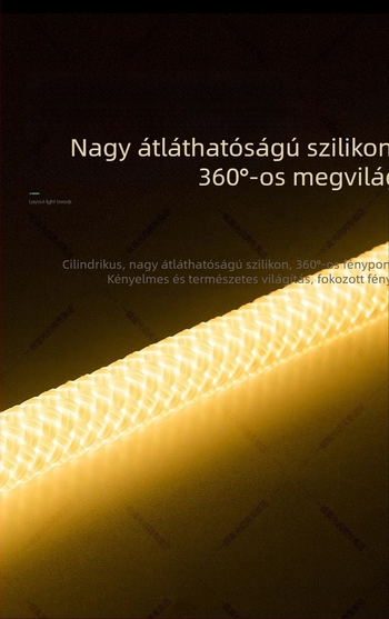 LED kör alakú szilikon fénycsík 360°-os megvilágítással, rugalmas kültéri lineáris szalag