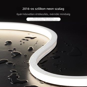 LED szilikon vízálló neon szalag, ívelt és kör alakú, rugalmas, 12V
