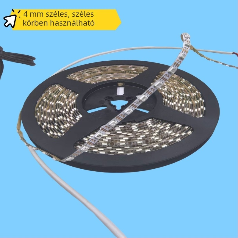 2835-90 LED színváltó fénycsík, 4 mm széles ultra-szűk, távirányítóval