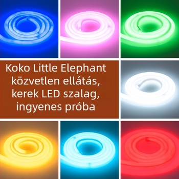 Rugalmas LED-neon lámpa kör reklámtáblához, vízálló, fehér fény, 220V, 2835 LED, szekrényhez