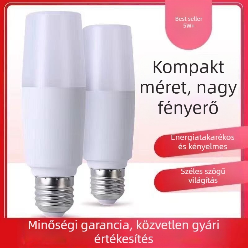 LED energiatakarékos hengeres mennyezeti lámpa E27-es csavaros szereléssel, szemvédő fehér fény, otthoni használatra
