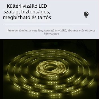 Napelemes színes LED kültéri, vízálló, magas fényerősségű fénycsíkok a kert díszítéséhez és hangulatos világításhoz, nagykereskedelem