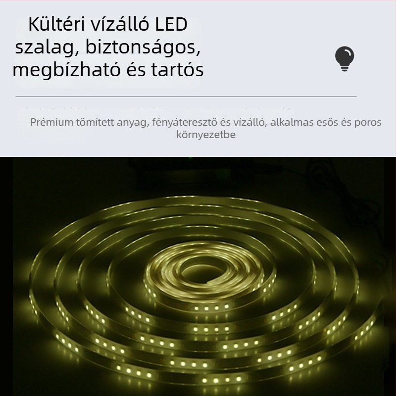 Napelemes színes LED kültéri, vízálló, magas fényerősségű fénycsíkok a kert díszítéséhez és hangulatos világításhoz, nagykereskedelem