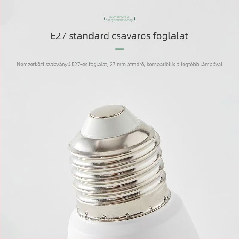 LED energiatakarékos, ultra‑fényes szemvédő otthoni lámpa E27 nagy csavaros foglalattal, hengeralakú égő hálószobába és a nappaliba, fehér és meleg fény
