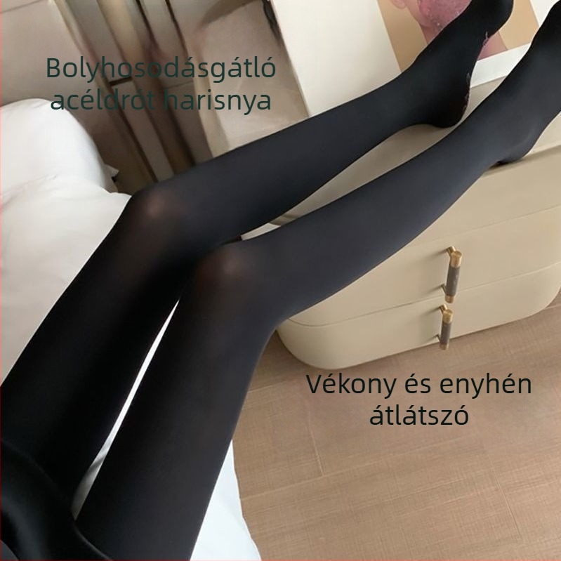 Royal Racket női Velvet közepes vastagságú fekete leggings anti-pilling anyaggal