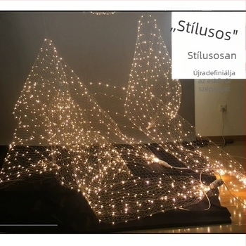 LED csillagos hálós fénycsík esküvői díszítéshez, 3 m, IP65, E14, alumínium ötvözetes ház