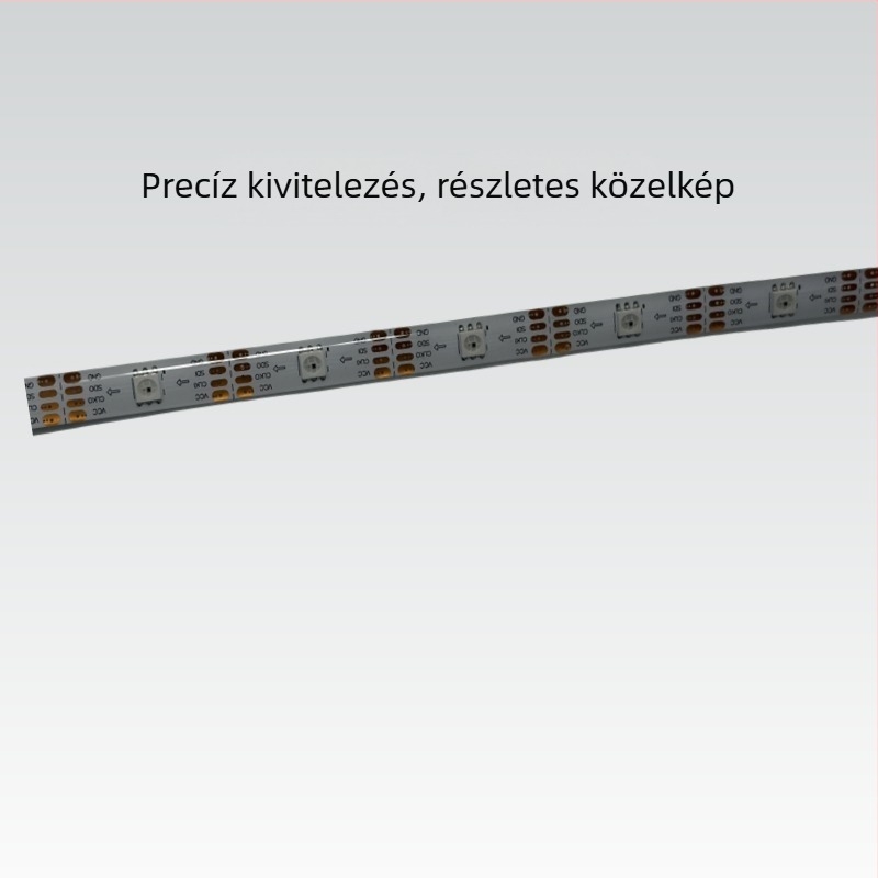 IP65 felületre szerelt SK9822 RGB LED-szalag, 30 LED-del, 5V, dekoratív, dinamikus fényekkel 5050 RGB
