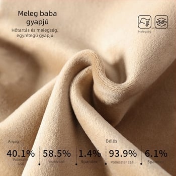 Férfi melegítő nadrág fleece-b Béléses, téli alapréteg, karcsú szabású, nagy méret
