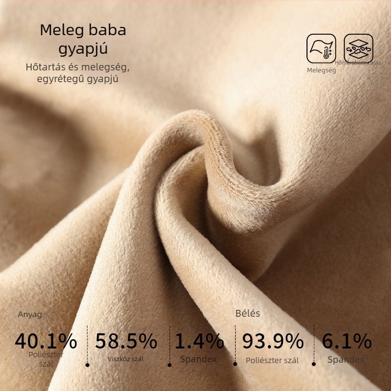Férfi melegítő nadrág fleece-b Béléses, téli alapréteg, karcsú szabású, nagy méret