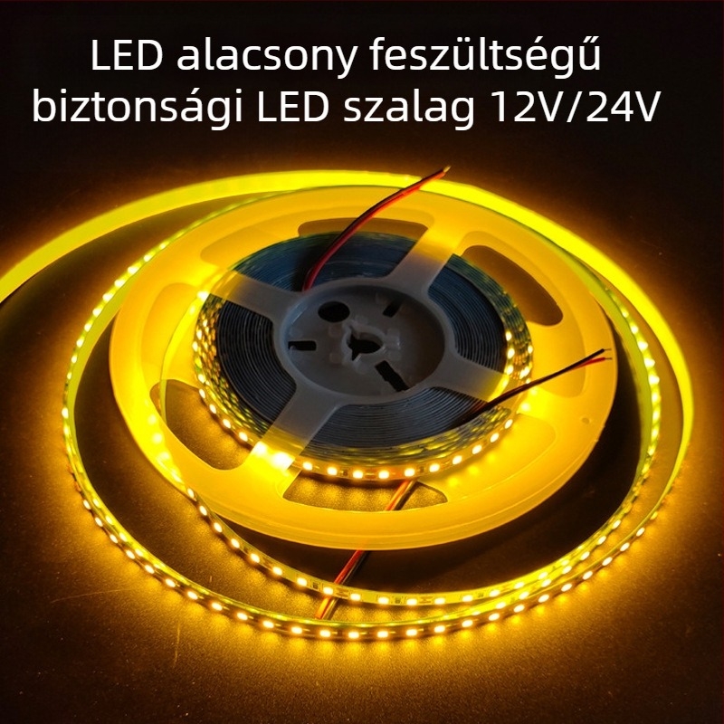 LED lágy fényű szalag, jégkék, 12V, 2835 LED-ek, 120 LED, beltéri világítás