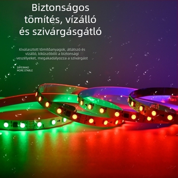 TM1934A 5050 RGB LED-szalag külső IC-vel, programozható teljes színű világítás, megszakítás utáni visszaállítás funkció