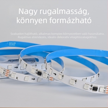 TM1934A 5050 RGB LED-szalag külső IC-vel, programozható teljes színű világítás, megszakítás utáni visszaállítás funkció