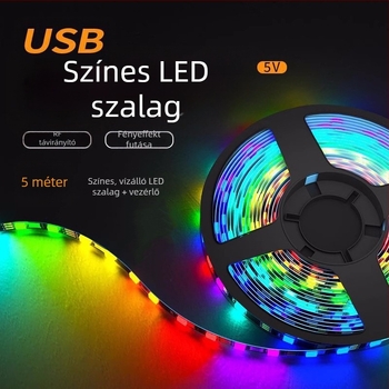 WS8BLED 5050 RGB LED-szalag beépített IC-vel, dimmelhető és programozható 5V WS2812B