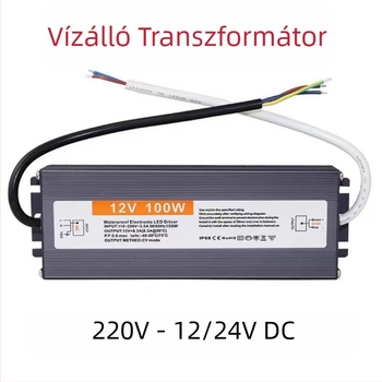 LED kültéri vízálló kapcsoló tápegység 220V–12V, fényreklám felirat számára, 12V 400W transzformátor