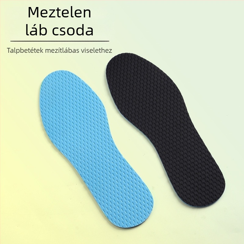 Nyári talpbetétek cipőkhöz antibakteriális, dezodoráló hatással, légáteresztő latexből, rendkívül puhák, vágásra alkalmasak, mezítláb viseléshez