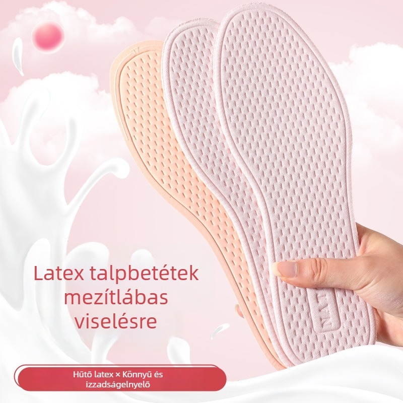 Nyári latex talpabetét, könnyű, légáteresztő, szagtalanító, izzadságot felszívó, csúszásmentes, puha talp, kényelmes férfiaknak és nőknek