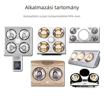 LED fürdőszobai melegítő izzó - vízálló, robbanásbiztos, falra szerelhető lámpa, E27-es talppal