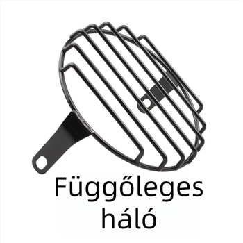Motorkerékpár elsőfényszóró védőburkolata retro hálóval, függőleges hálóval és X alakú hálóval
