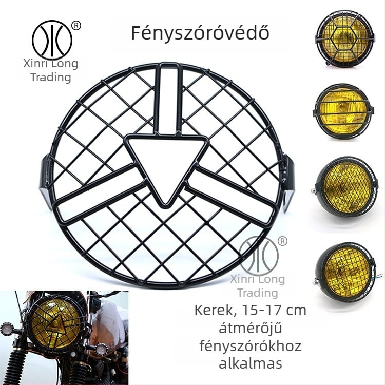 Arrow hálózatos védőfedél CG125 GN125 körkörös retro fényszóróhoz – vasból készült előlámpa védőfedél