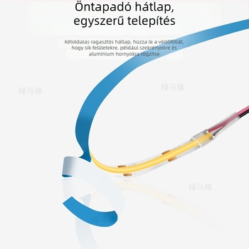 8 mm öntapadós COB LED-szalag USB-vel, 5V akkumulátorról töltési verzióval, érzékelővel, melegfehér / neutrális fény