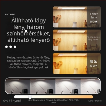 Töltőre képes LED szenzoros szekrényvilágítás, fúrás nélkül, éjjeli lámpa és asztali lámpa hálószobába és kültérre