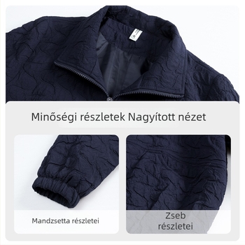 Őszi–téli bélelt kabát középkorú nőknek, elegáns hölgyek felsője, könnyű pamutkabát, nagy méretű dzseki